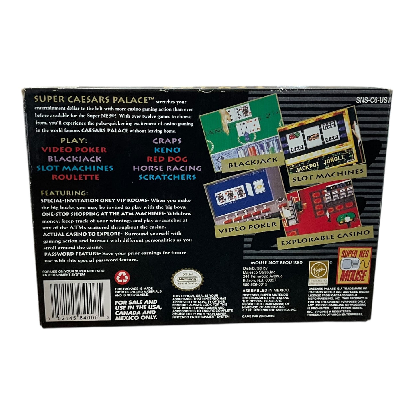 Nintendo SNES Super Caesars Palace