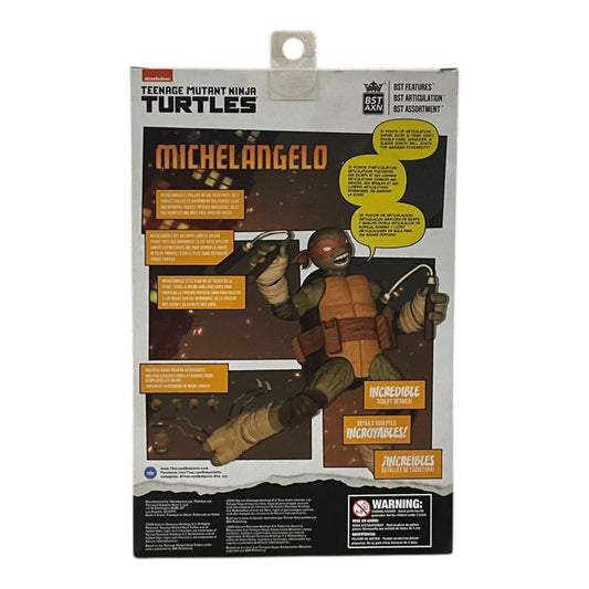 2024 BST AXN Teenage Mutant Ninja Turtles Action Figure + Comic Book Michelangelo