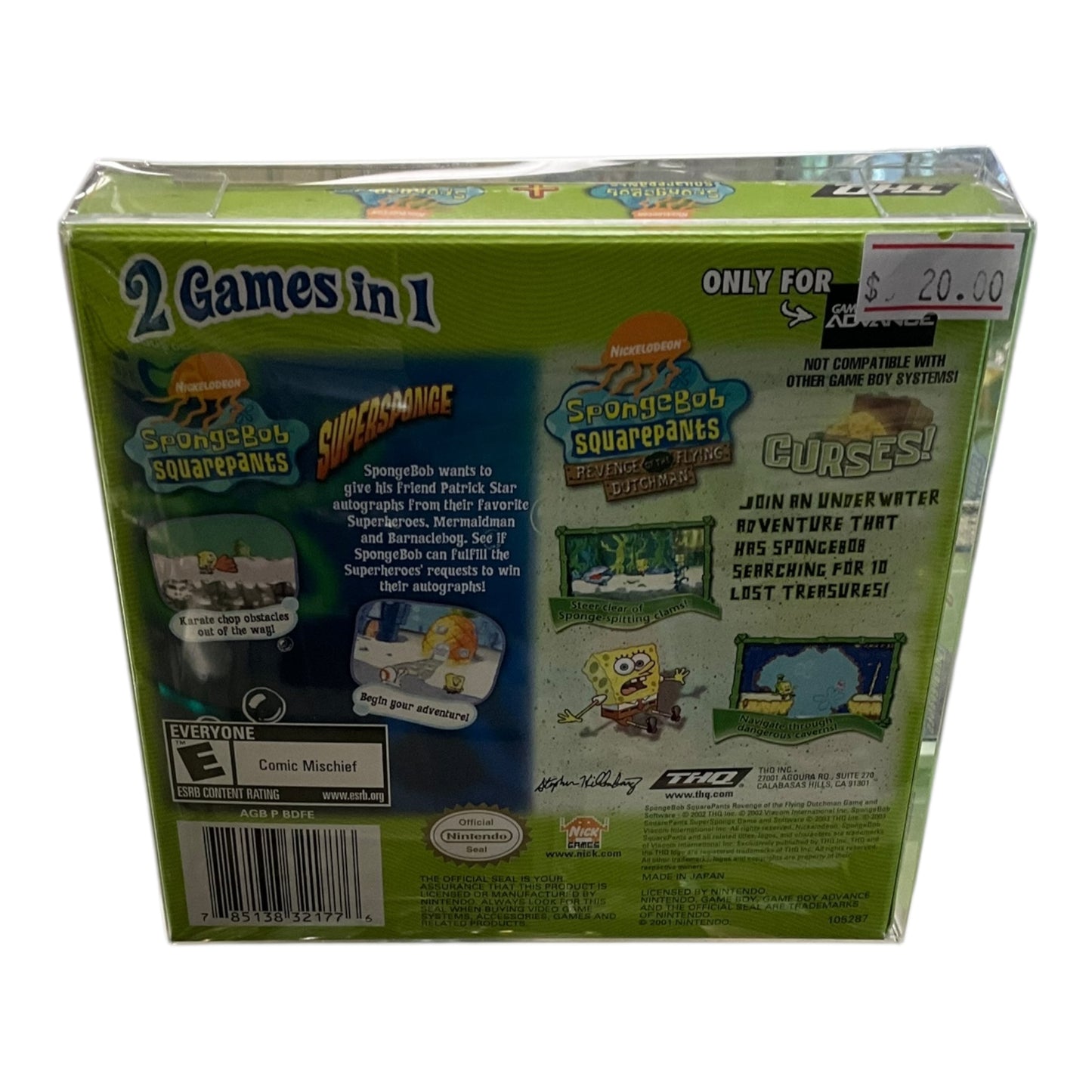 SpongeBob Gameboy Advance 2 Games In 1