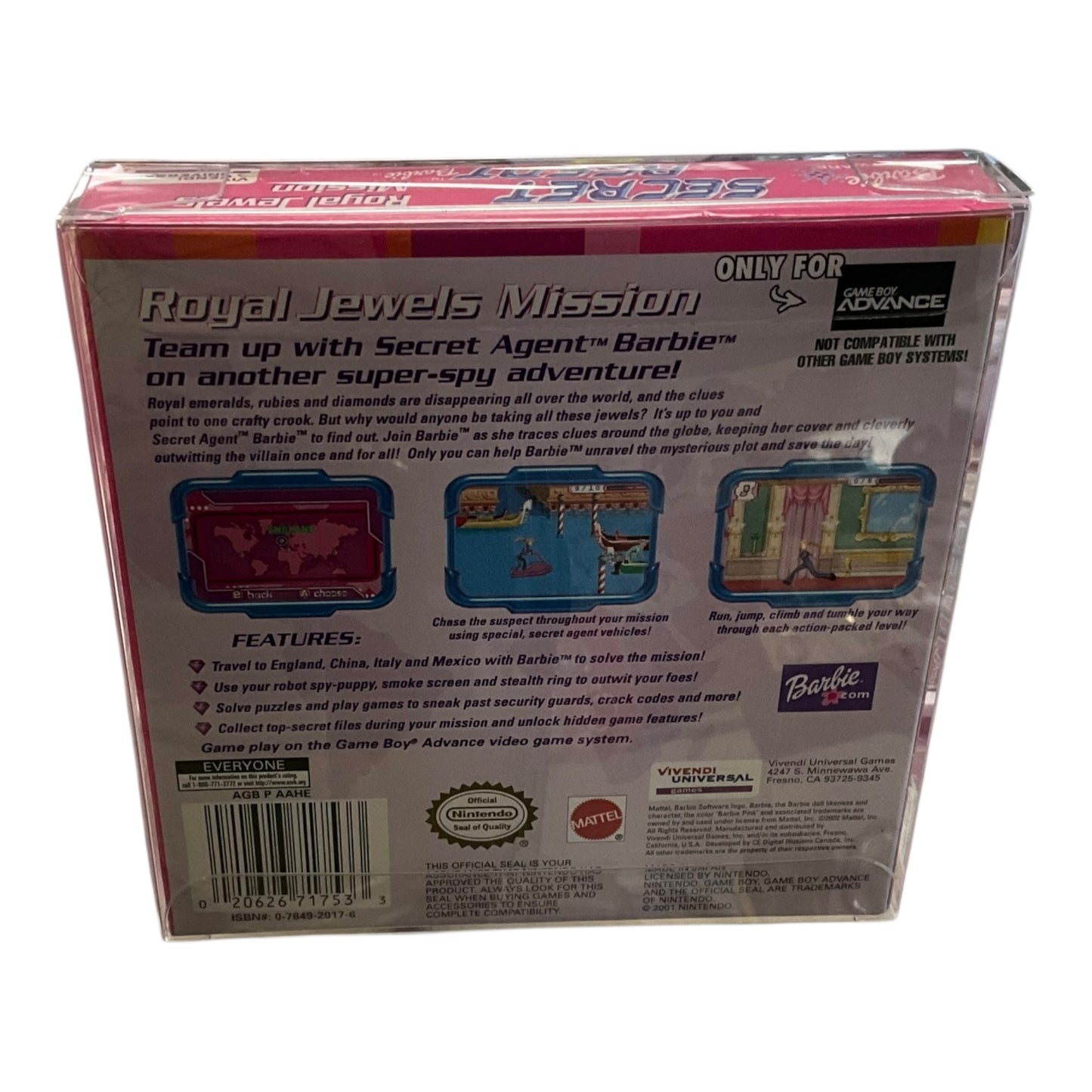 Gameboy Advance Barbie Secret Agent Royal Jewels Mission