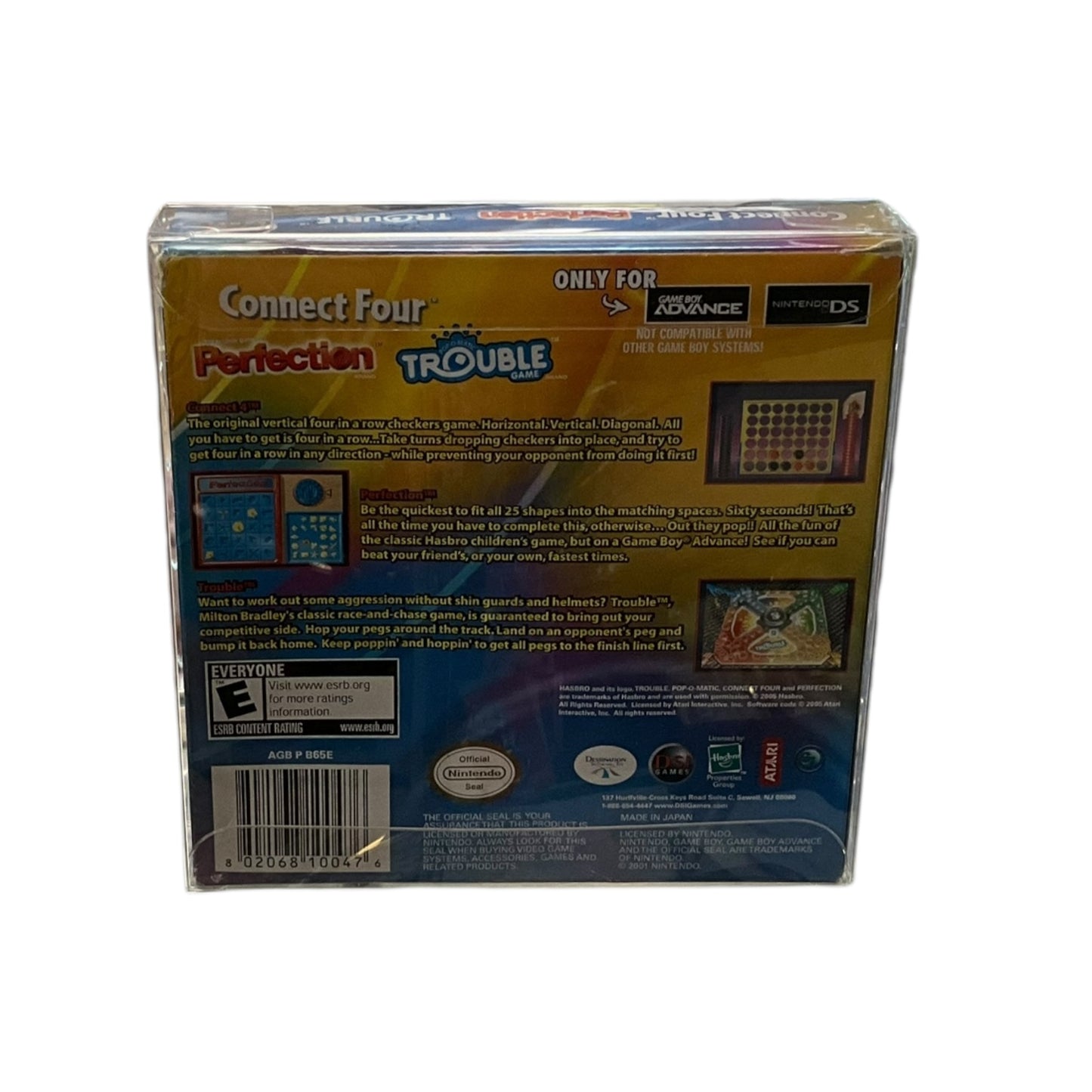 Gameboy Advance Connect Four Game Of Perfection Trouble 3 In One