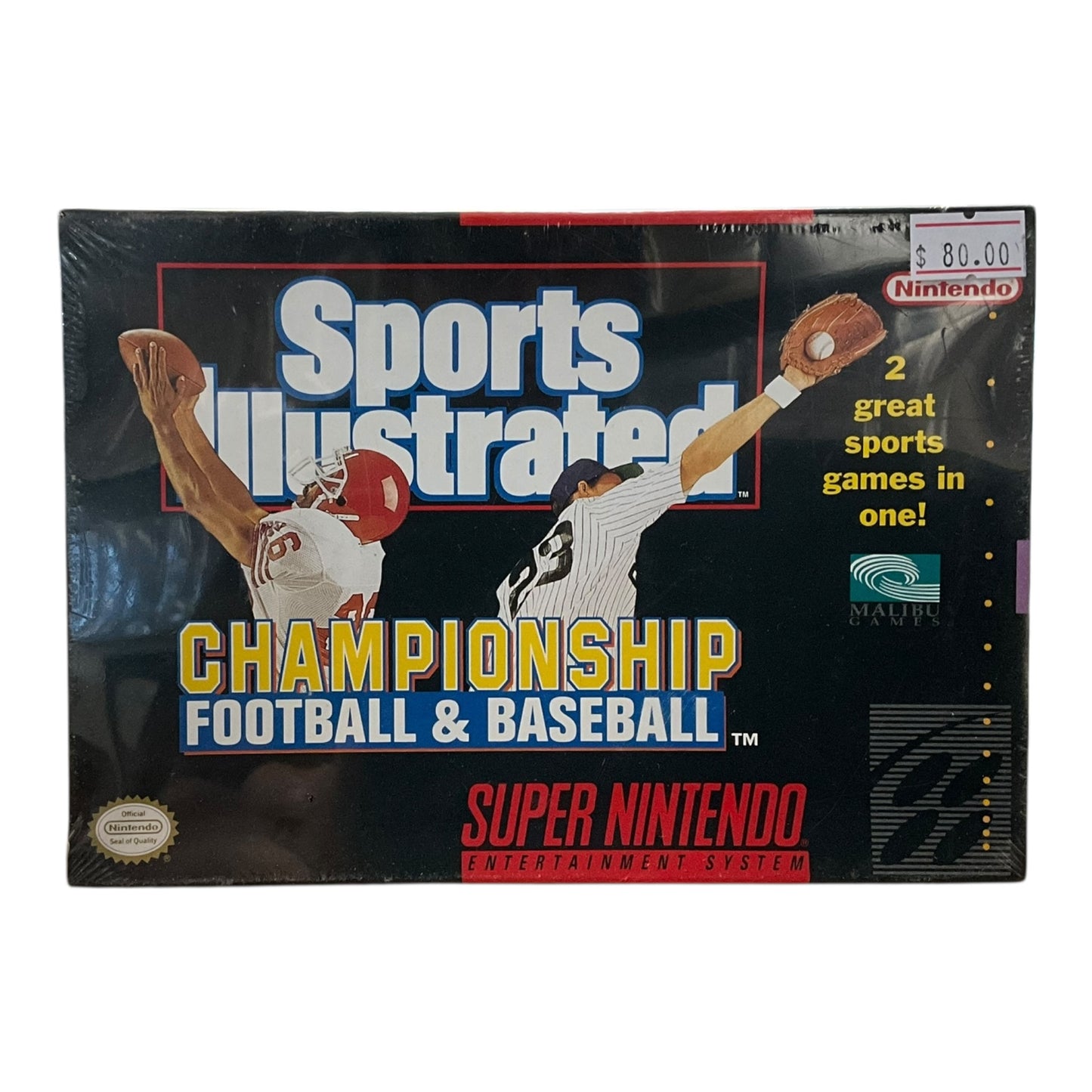 Nintendo SNES Sports Illustrated Championship Football And Baseball