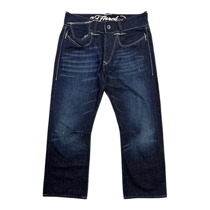 Ed Hardy Jeans Mens 33 Blue Death or Glory Denim