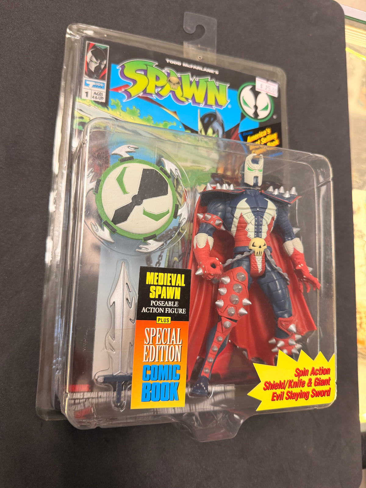 1994 Todd Mcfarlane’s Spawn Medieval Figure plus Special Edition Comic Book
