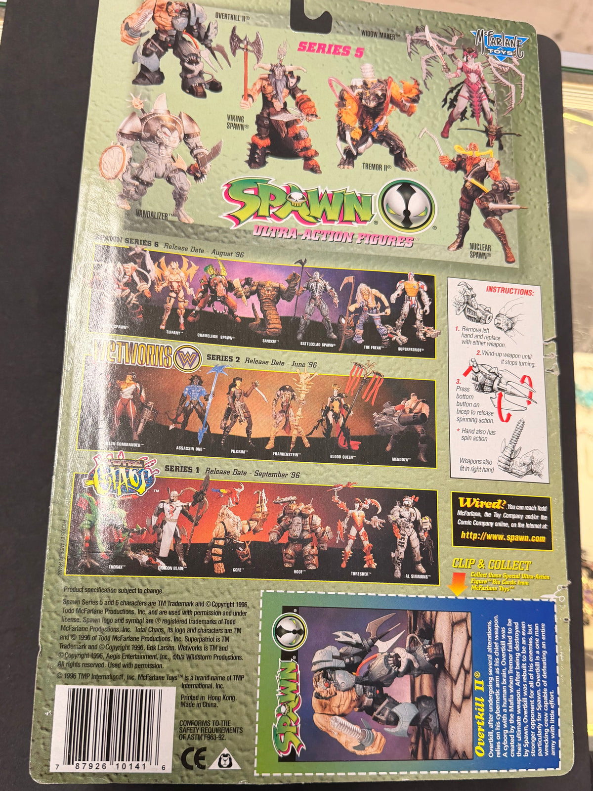 1996 Todd Macfarlane Toys Spawn Ultra Action Figures OVERTKILL II